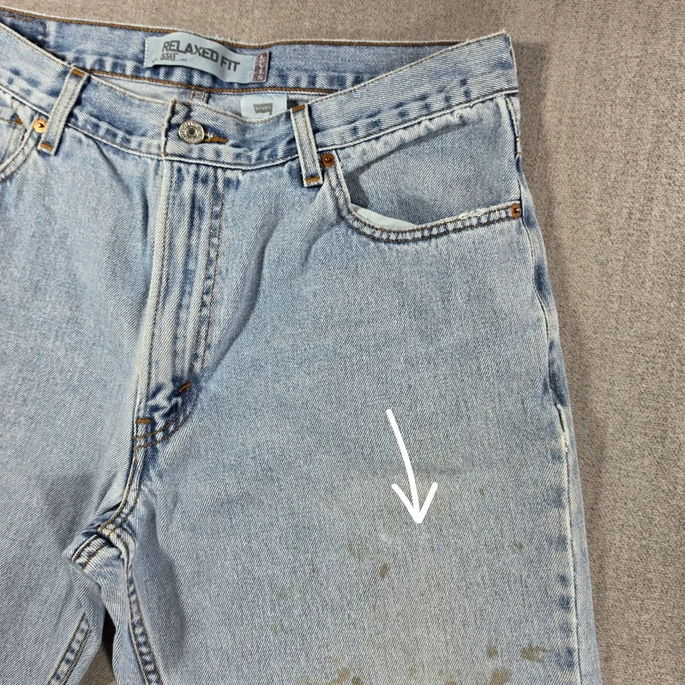 Levi's 550 Relaxed‎ Fit Jeans Men W36 L30 Light Wash Blue Denim Tapered Leg